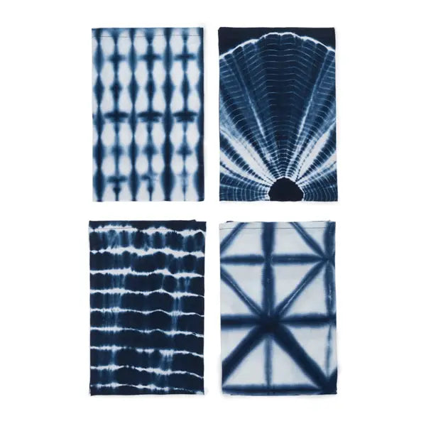 Indigo Shibori Tea Napkins (Set of 2)