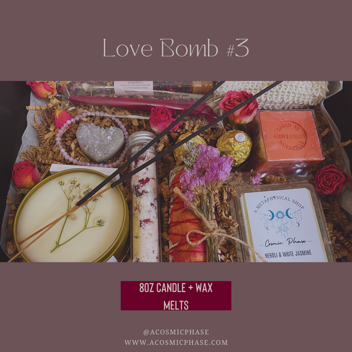 LoveBomb3: 8oz Candle & WaxMelts