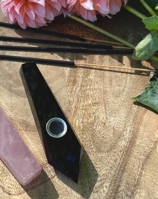 Black Obsidian Healing Energy Pipe