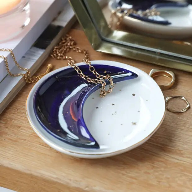 Nesting Blue Moon Trinket Dish Set